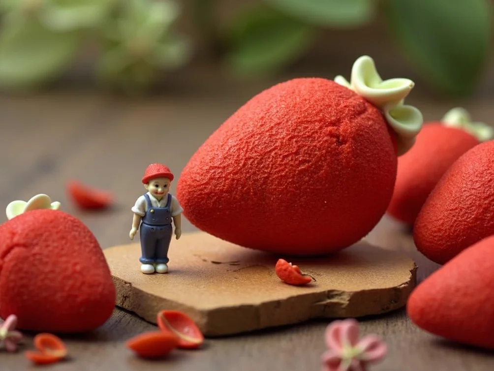 Mellow Mellow Géant Fraises Fruits Caoutchouc Marsh Mallows Mousse Sucre 40 Pièces 720g