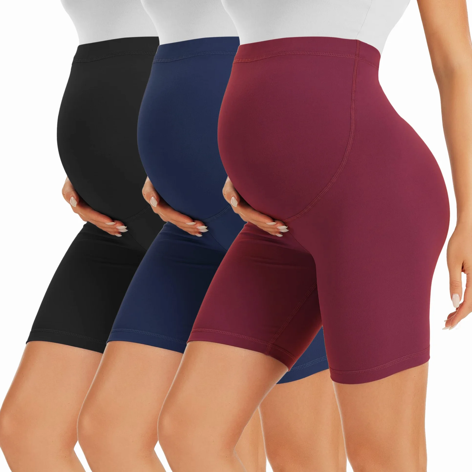 VALANDY Pantalon de maternité motard Yoga S-XL