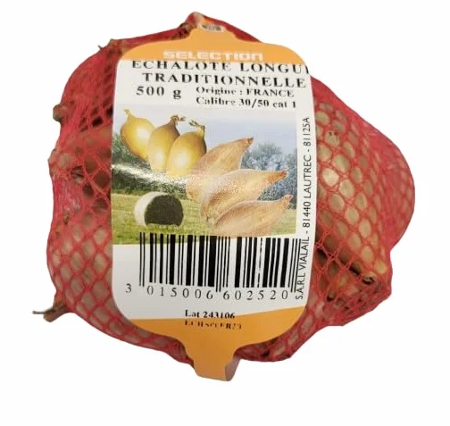 Echalote longue filet de 500 g - calibre 30/50 - Origine France