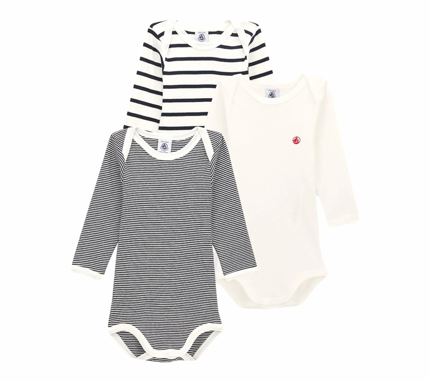 Petit Bateau Body Mixte enfant lot de 3