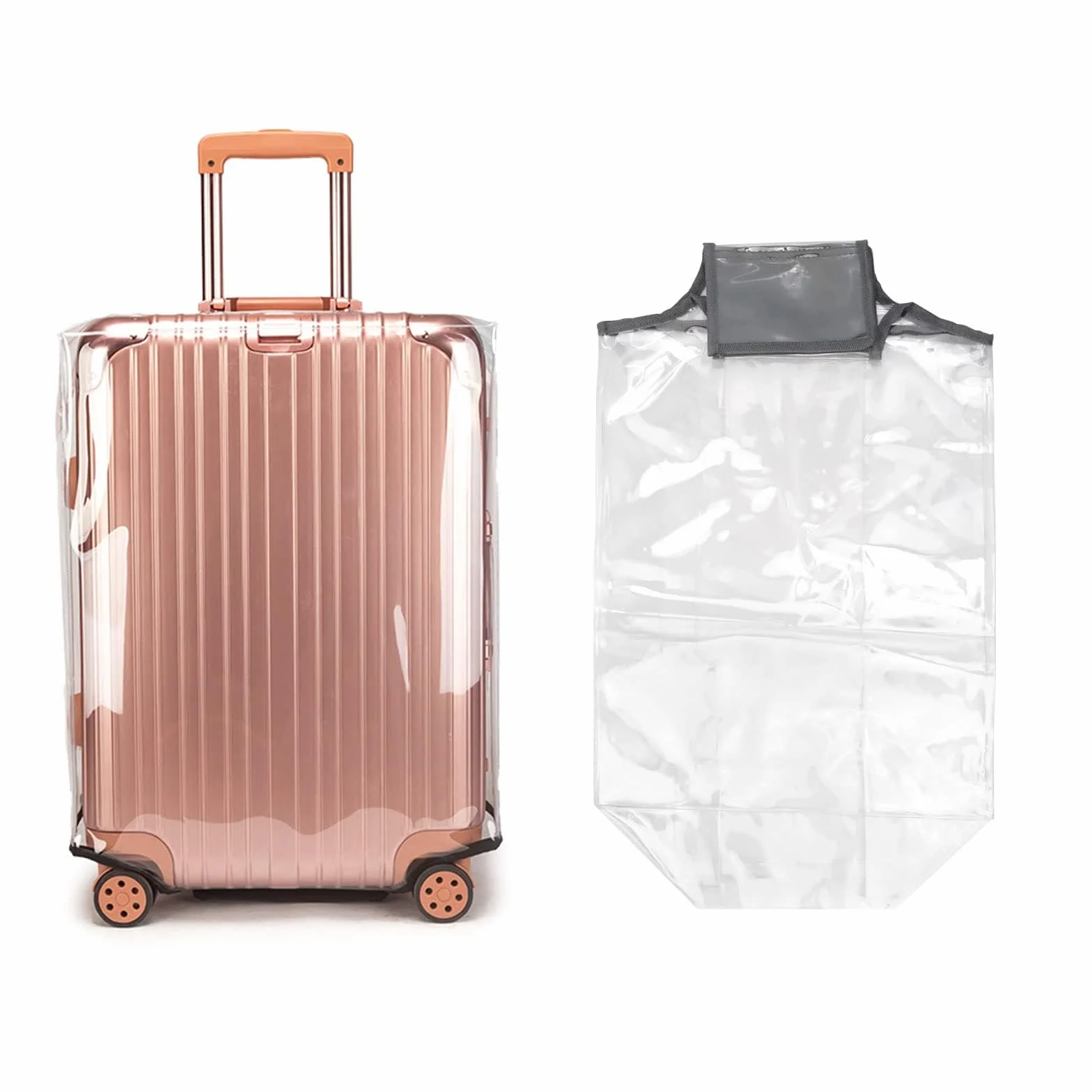 Housse de Valise Transparente en PVC, Protection Imperméable pour Bagages