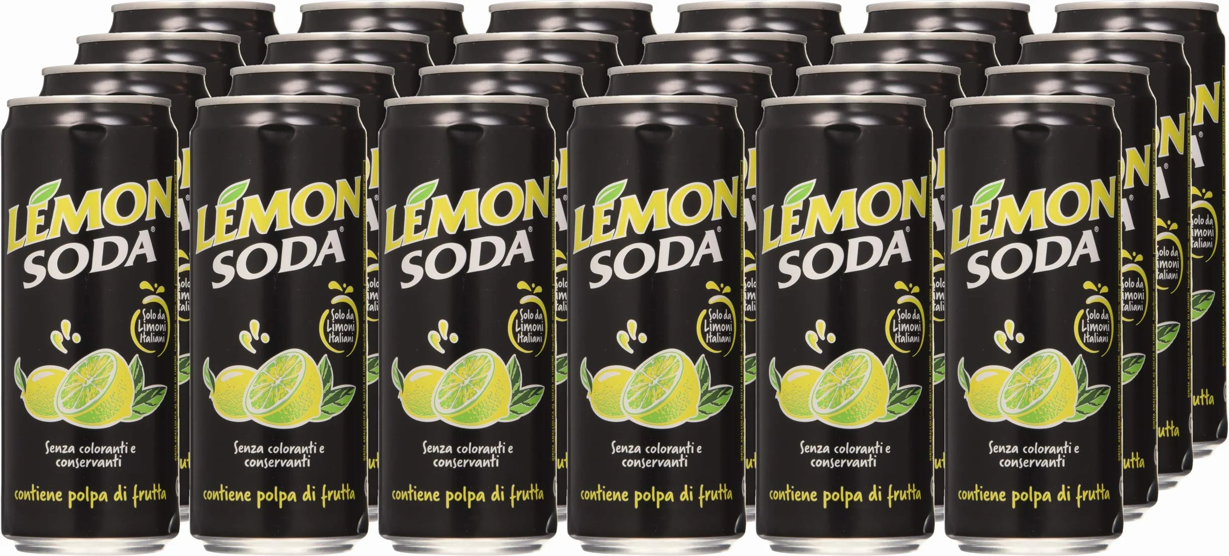 Lemon Soda Lot de 24 Lemonsoda Canette 33 cl Boisson sans Alcool pour fête, Multicolore, Unique