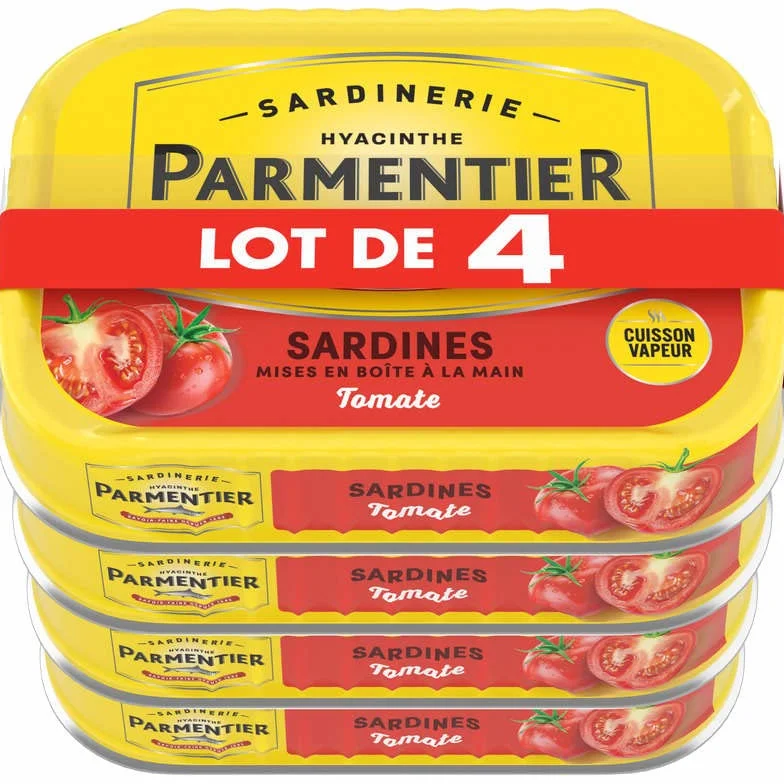 Parmentier Sardines Tomate Lot 4x135g