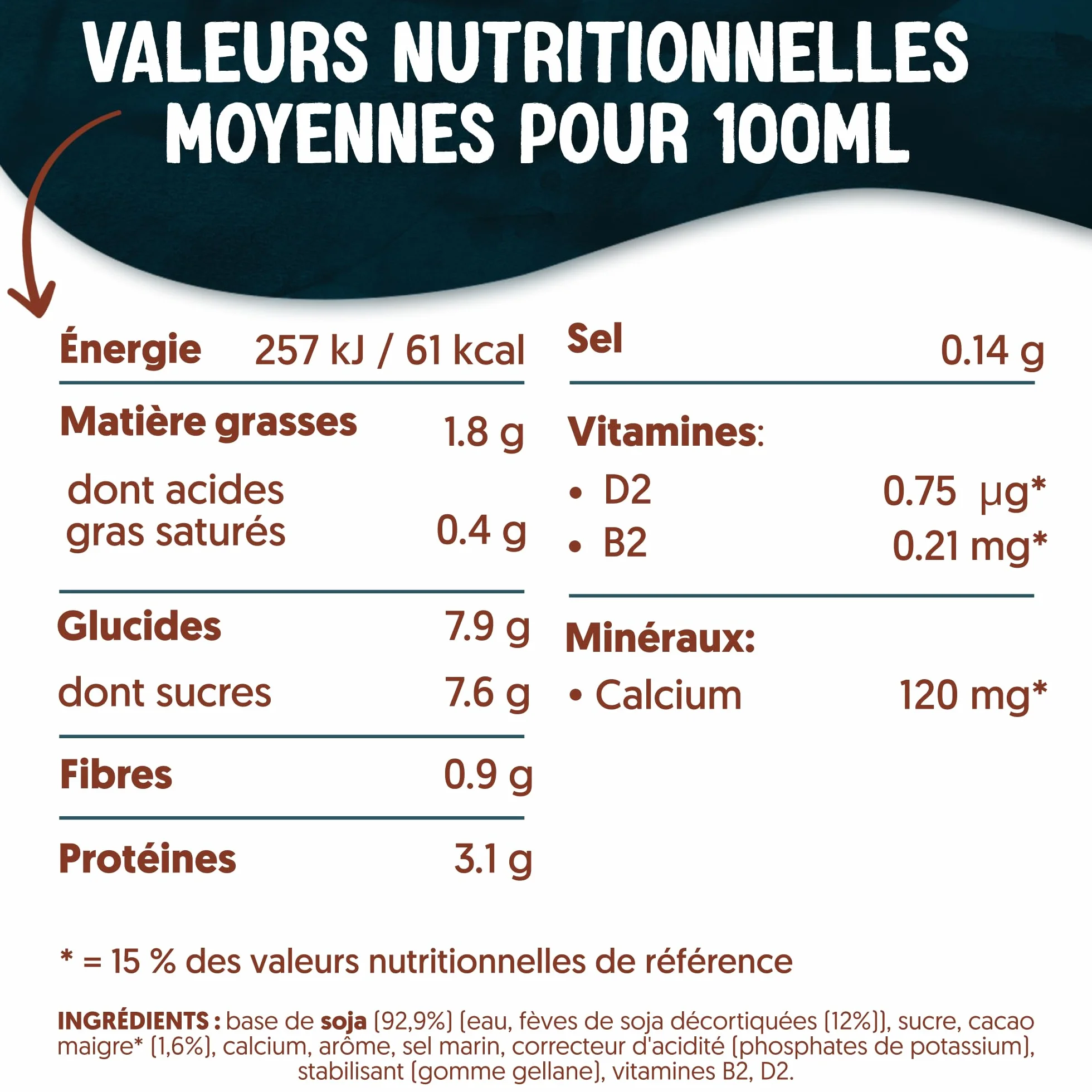 Alpro - Boisson végétale - Soja protéine goût chocolat- 1L- Lot de 8x1L