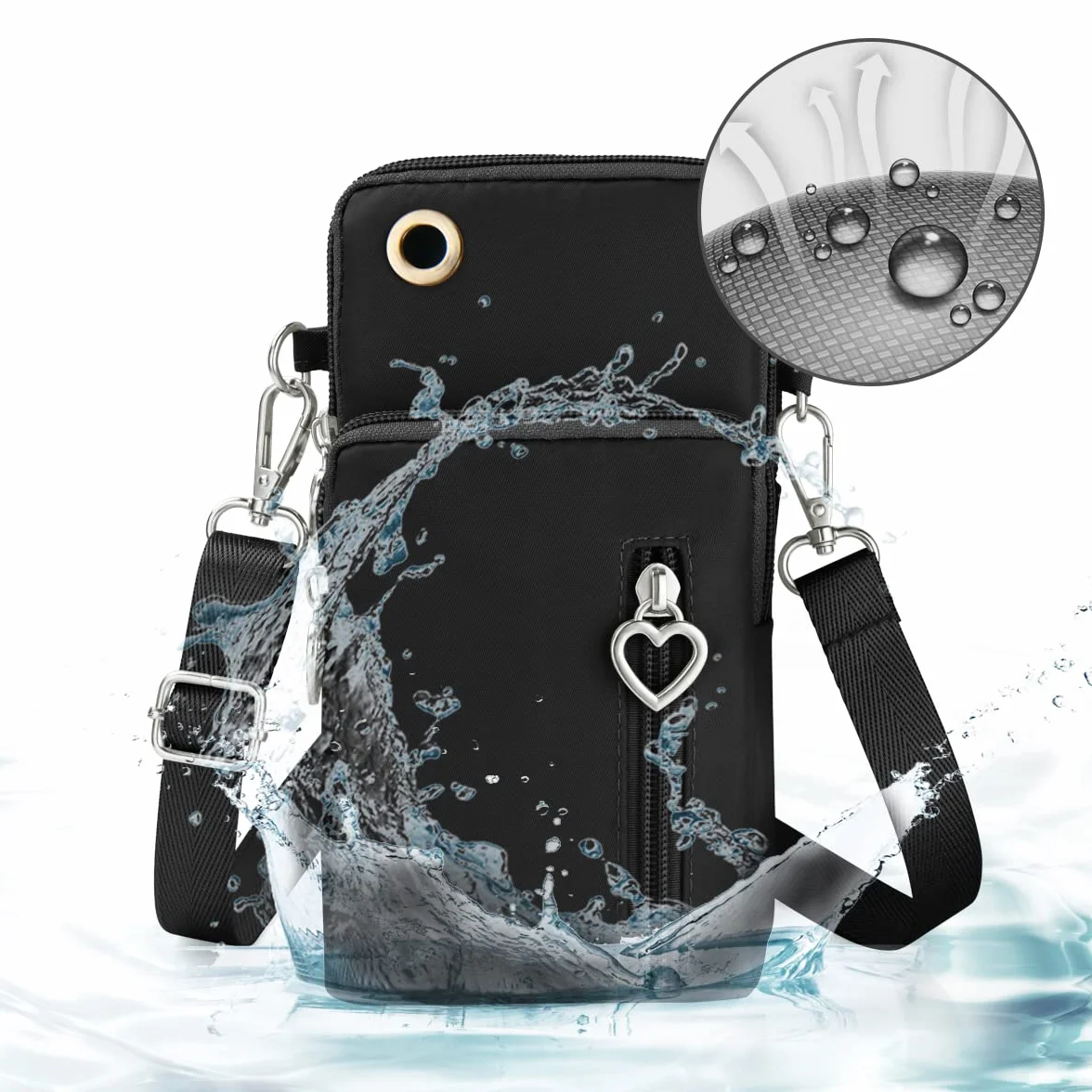 Aucuu Sacoche Téléphone Portable Femme Bandoulière Réglable Oxford Tissu Crossbody Pochette 7"