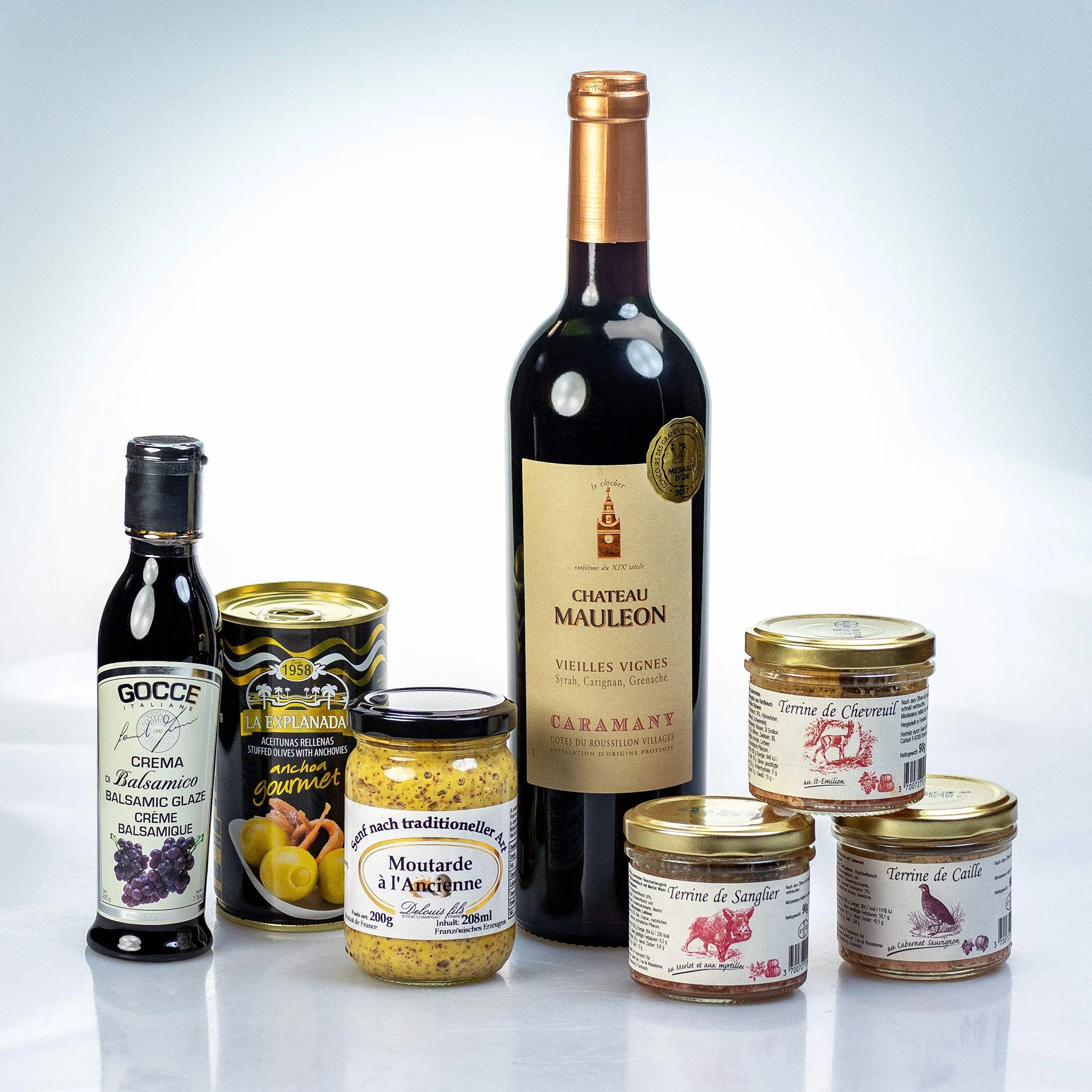 MonsterCadeaux Coffret Cadeau Gourmand de 7 Pièces, Épicerie Fine, Design de Coffre au Trésor
