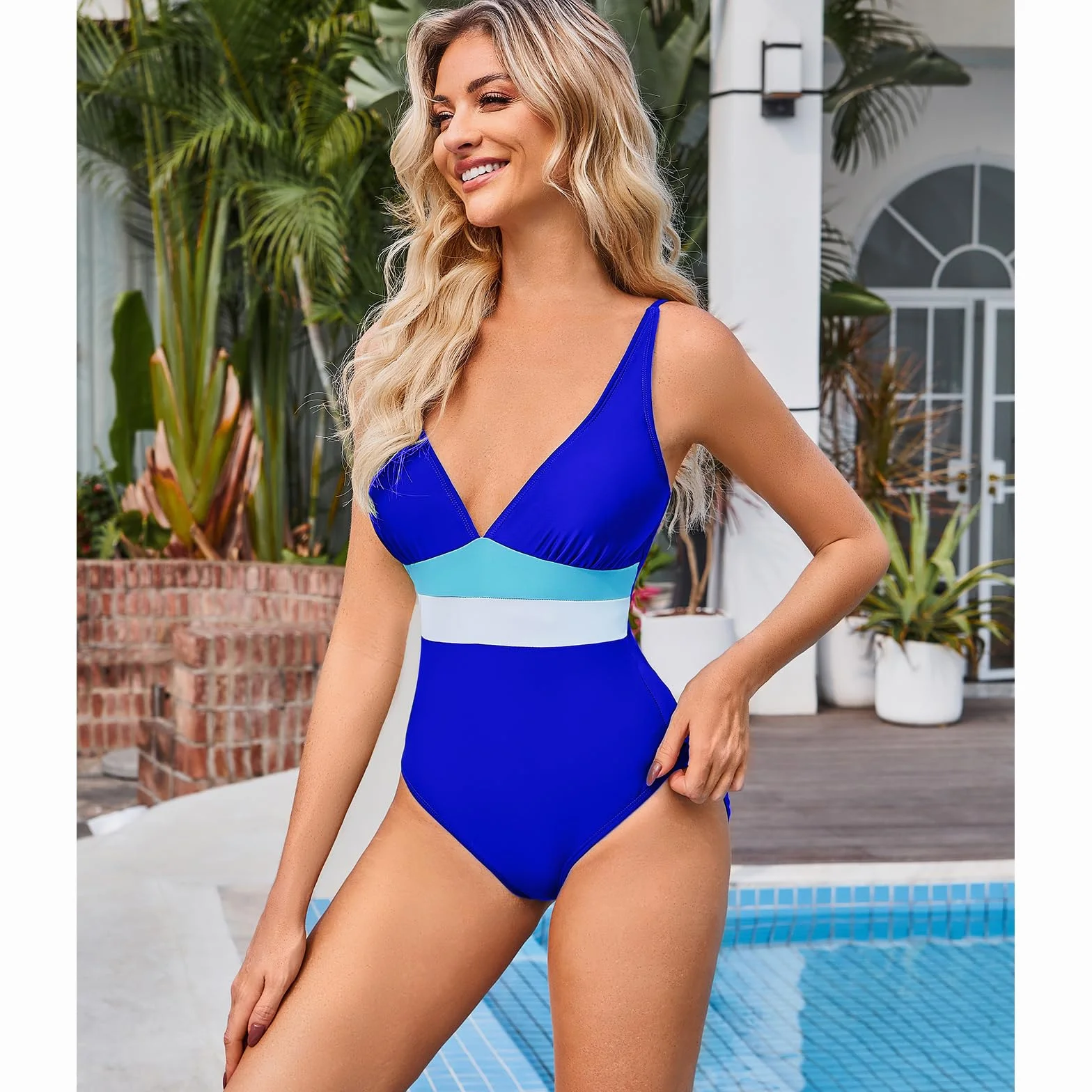 Maillot de Bain Une Pièce Femme Motif Abdomen Coloré Plage