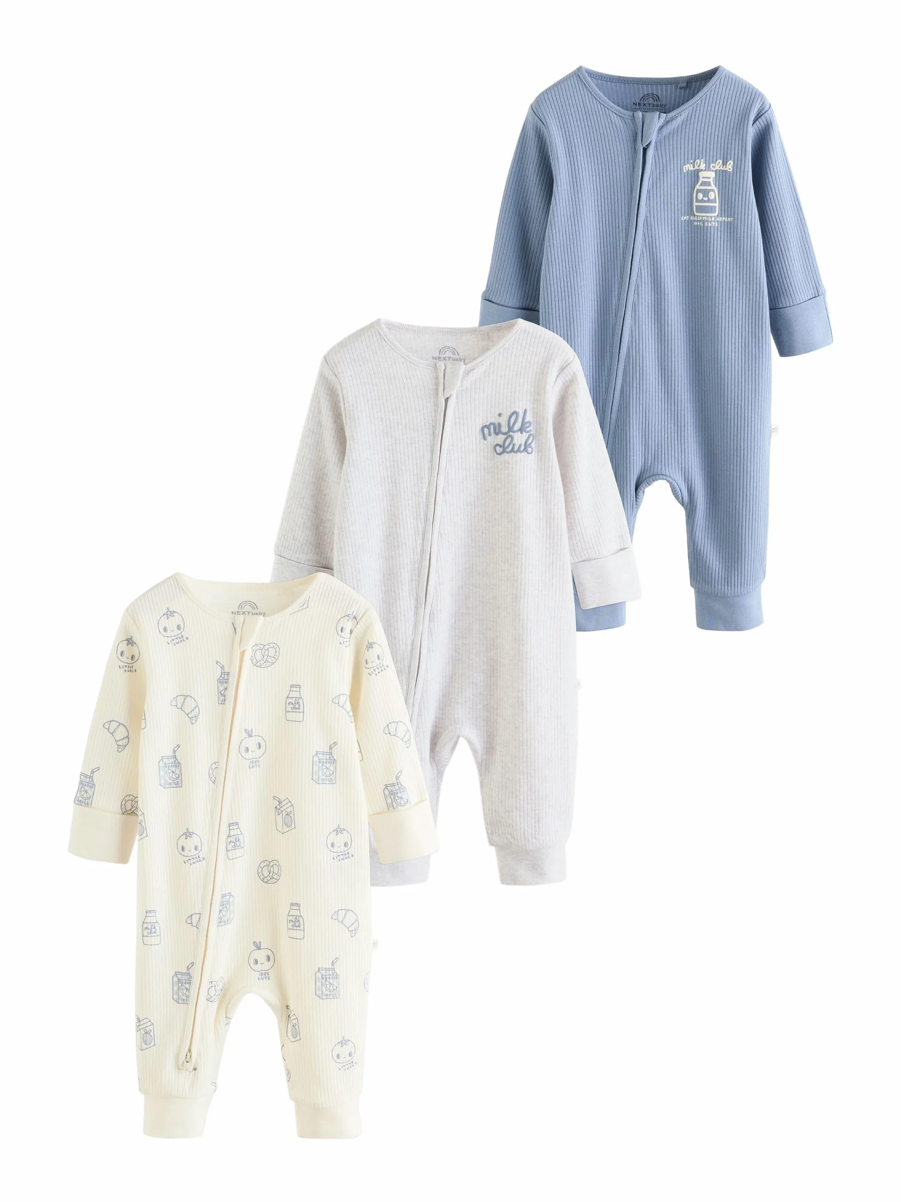 NEXT Bébé garçon Dors-Bien à Zip Double Sens Lot de 3