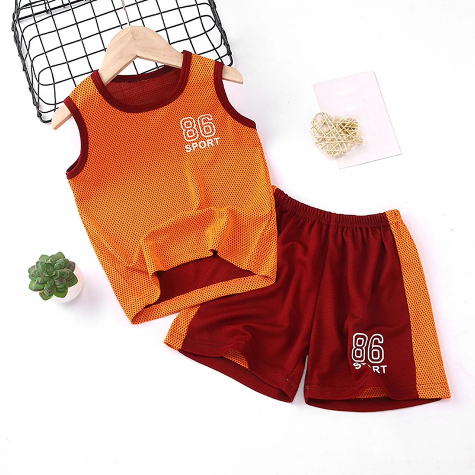 Ensemble basket enfant garçon t-shirts à manches courtes fille sport short baggy costume Tenue maillot de foot