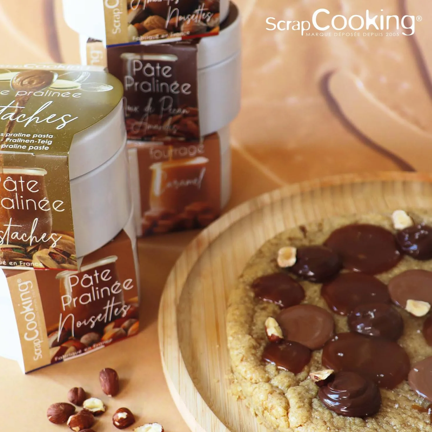 ScrapCooking - Pâte de Fourrage Caramel 200 g - Pour Fourrer Tablettes, Éclairs, Macarons, Gâteaux, Bûches de Noël, Cookies, Cheesecakes & Pâtisseries - 4640
