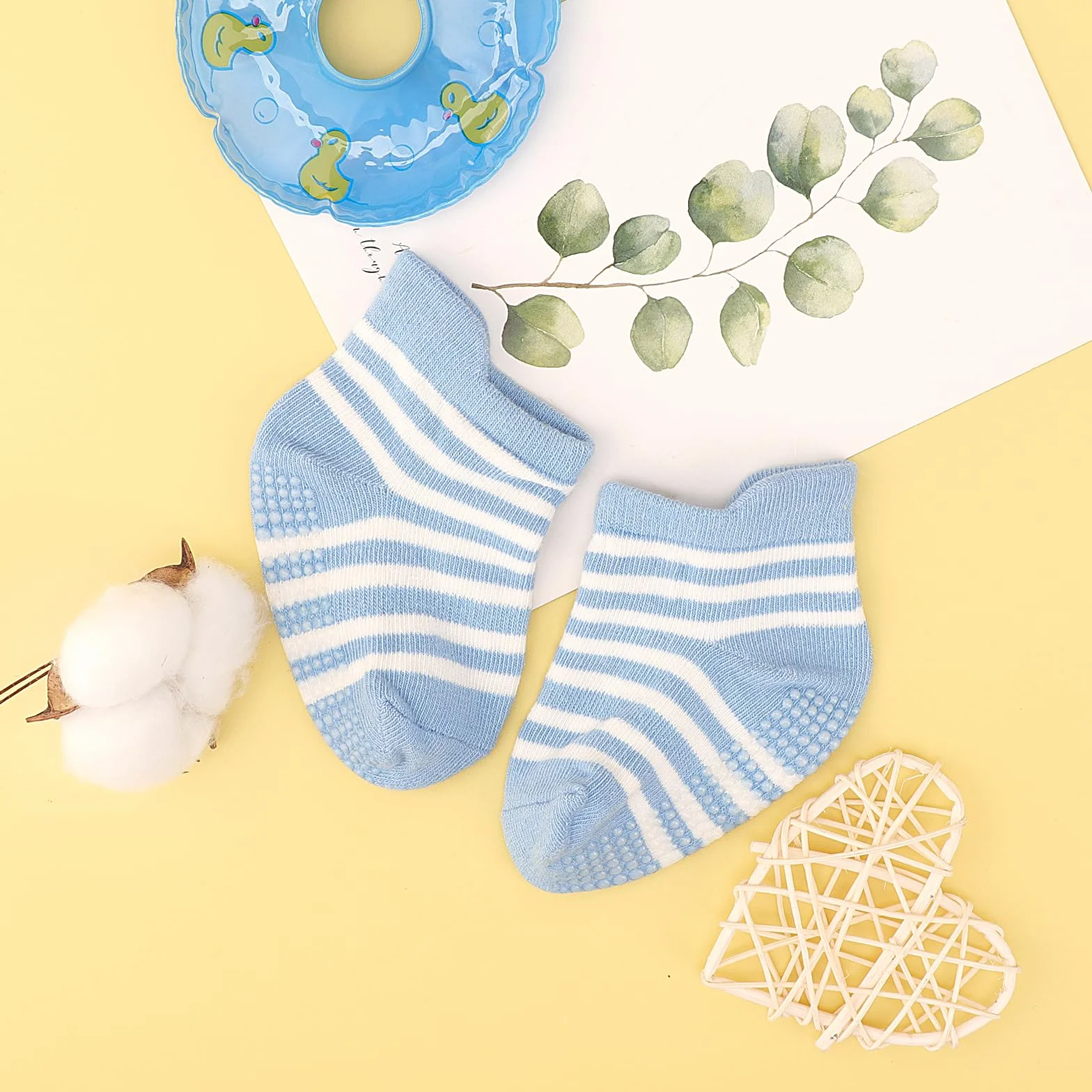 Chaussettes de Cheville Antidérapantes pour Bébé DRESHOW avec Semelles Antidérapantes