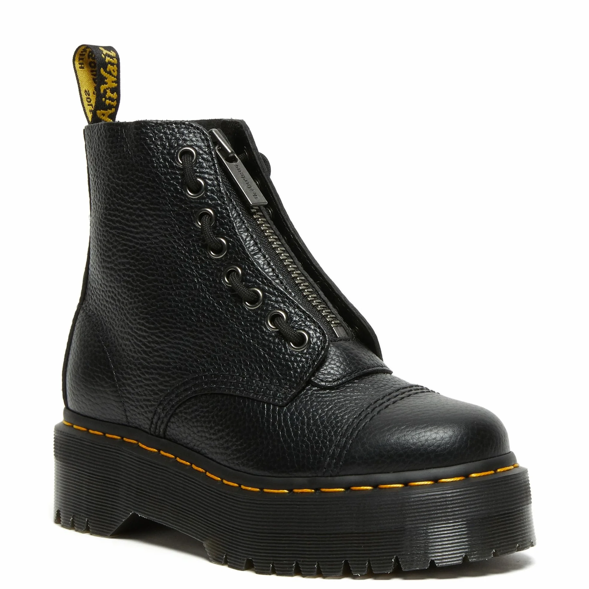 Dr Martens Jadon Vegan Cherry Red Quad Cambridge Brush Boots