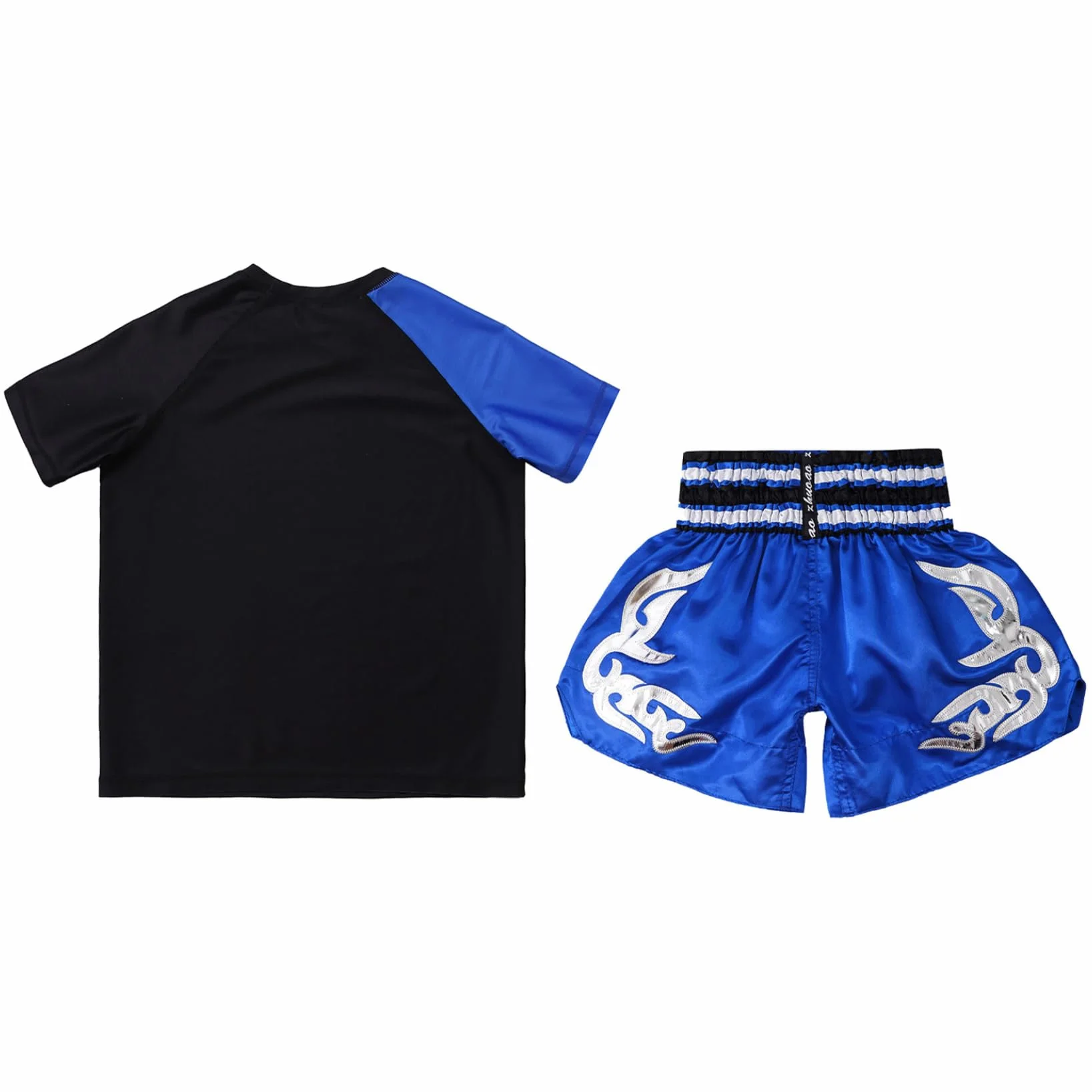 Enfant Garçon Fille T-Shirt Boxe Muay Thai Short Séchage Rapide Haut Sport Arts Martiaux 5-16 Ans