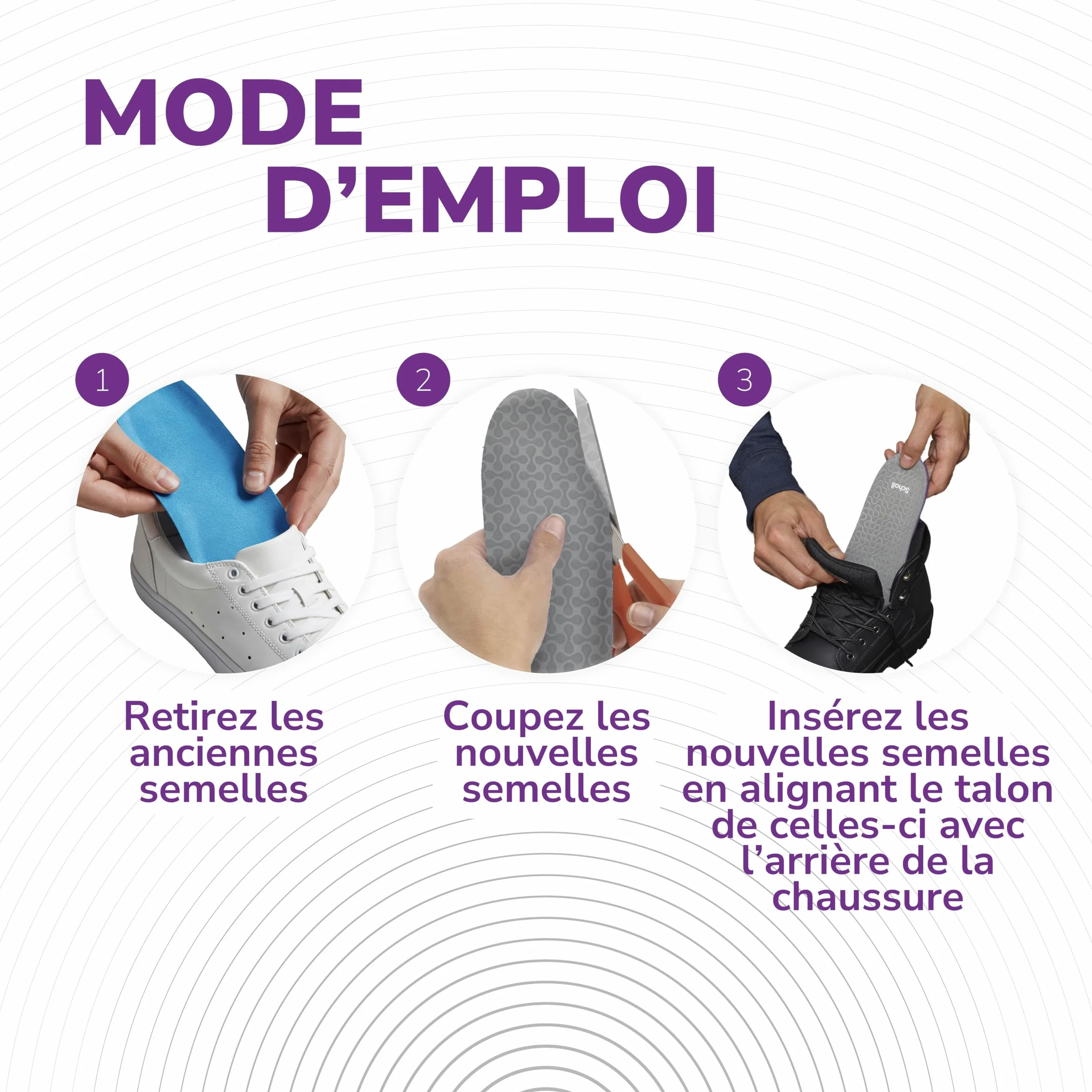 Dr. Scholl's In-Balance Semelles Orthopédiques pour Fasciite Plantaire, Soutien de la Voûte Plantaire, Taille 37-39,5