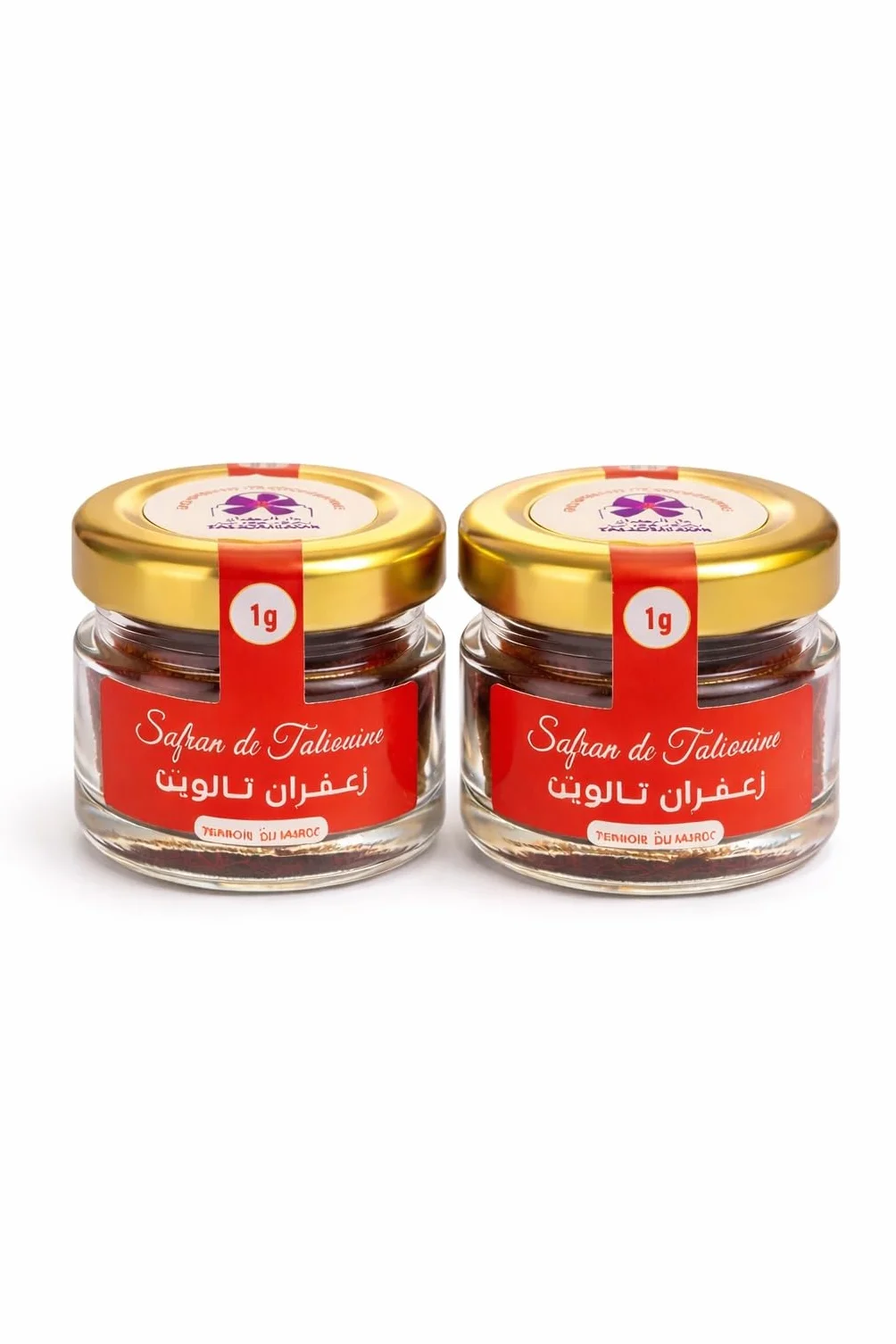 Safran de Taliouine AOP Maroc 2x1g – Pistils 100% Pur – Épice Premium – Récolté à la Main – Qualité Supérieure Cuisine & Gastronomie