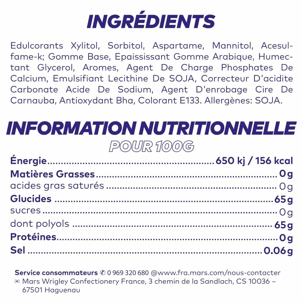 FREEDENT WHITE Chewing-gum Menthe Douce sans sucres 60 dragées 84g
