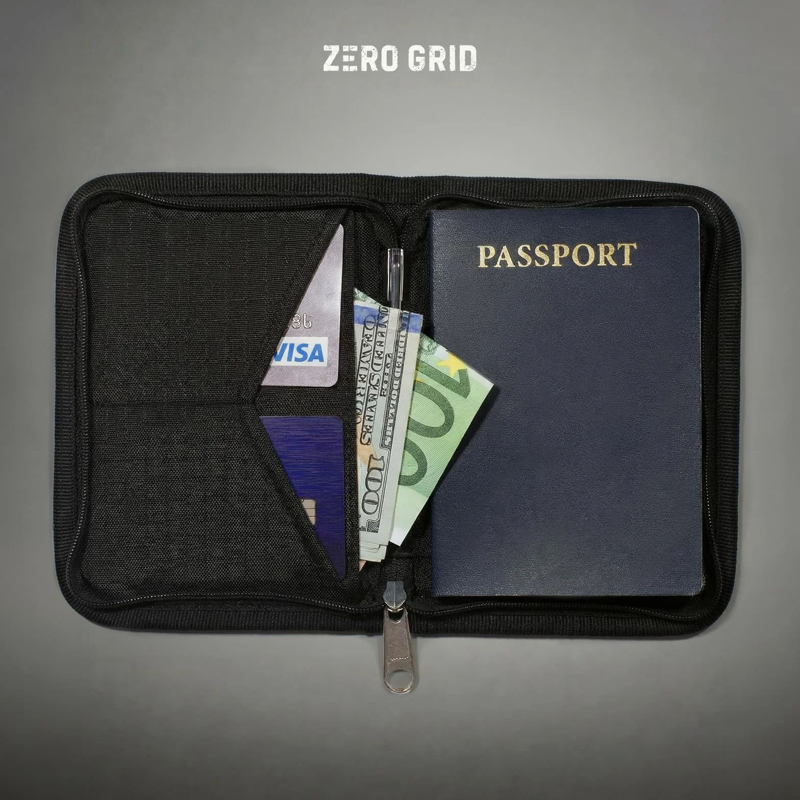 Portefeuille Passeport Zero Grid Voyage RFID