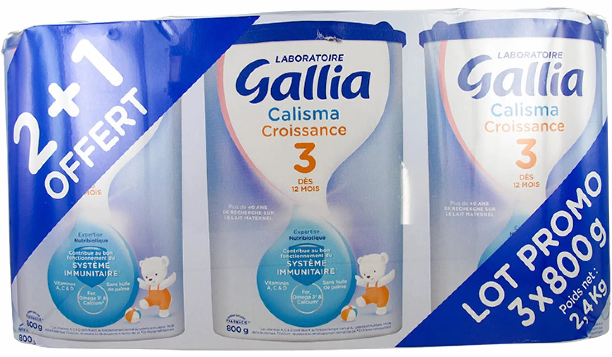 Gallia calisma croissance lot x3 800g
