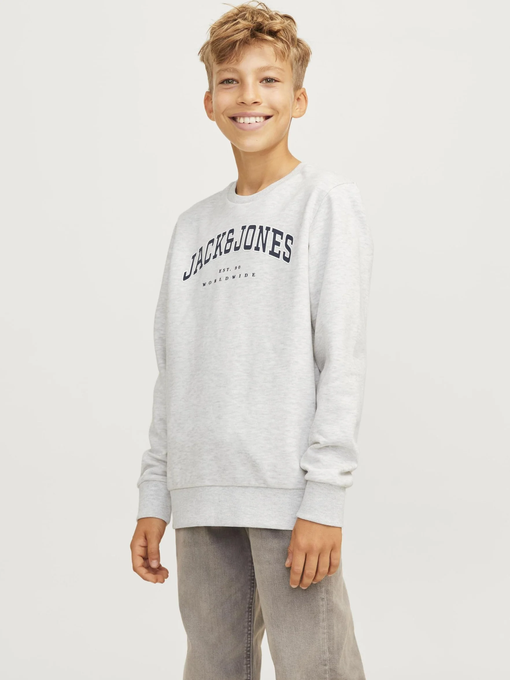Jack & Jones Jjecaleb Varsity Sweat Crew Neck Maillot de survêtement Garçon