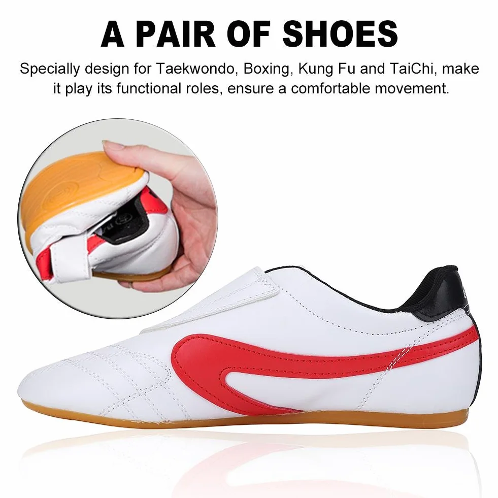 Dilwe Chaussures de Boxe en Cuir PU