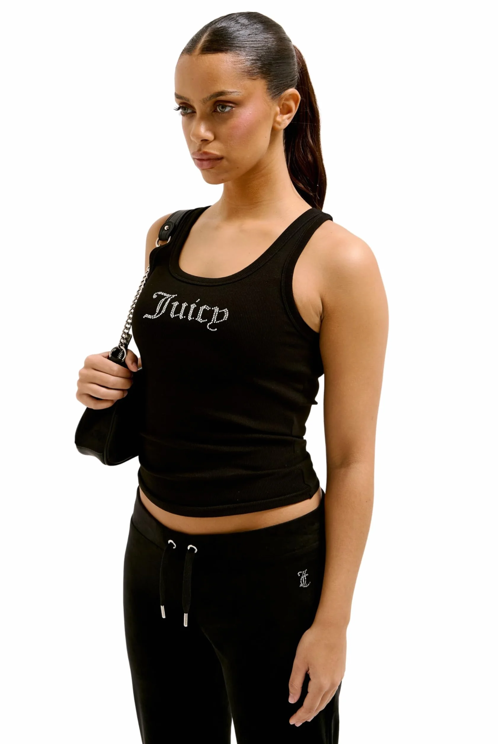Juicy Couture Sportliche Weste mit Applikationen Figurbetont