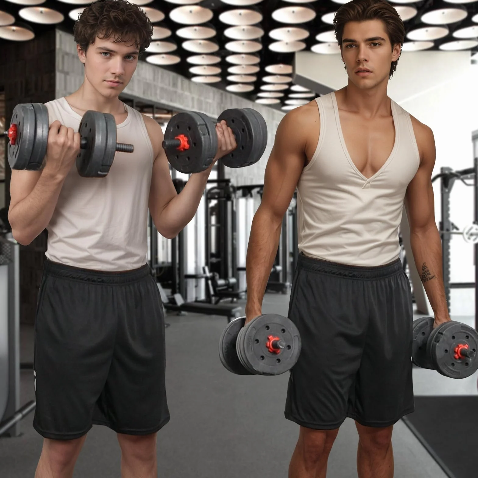 Lot de 3 Shorts de Sport pour Homme Séchage Rapide avec Poches Jogging Fitness Basketball Training Gym Tennis
