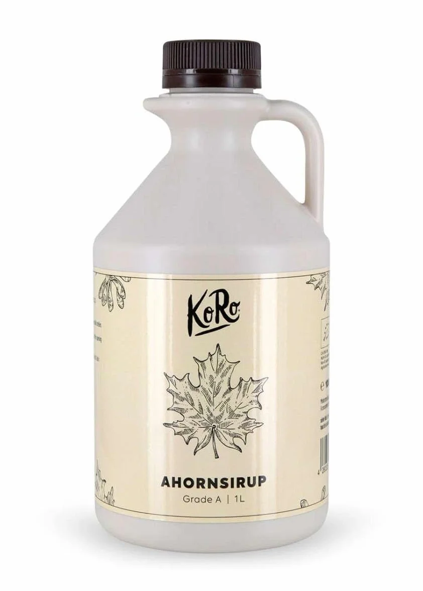 KoRo - Sirop d’érable bio grade A 1 L - Sirop d'érable du Canada en pack avantage