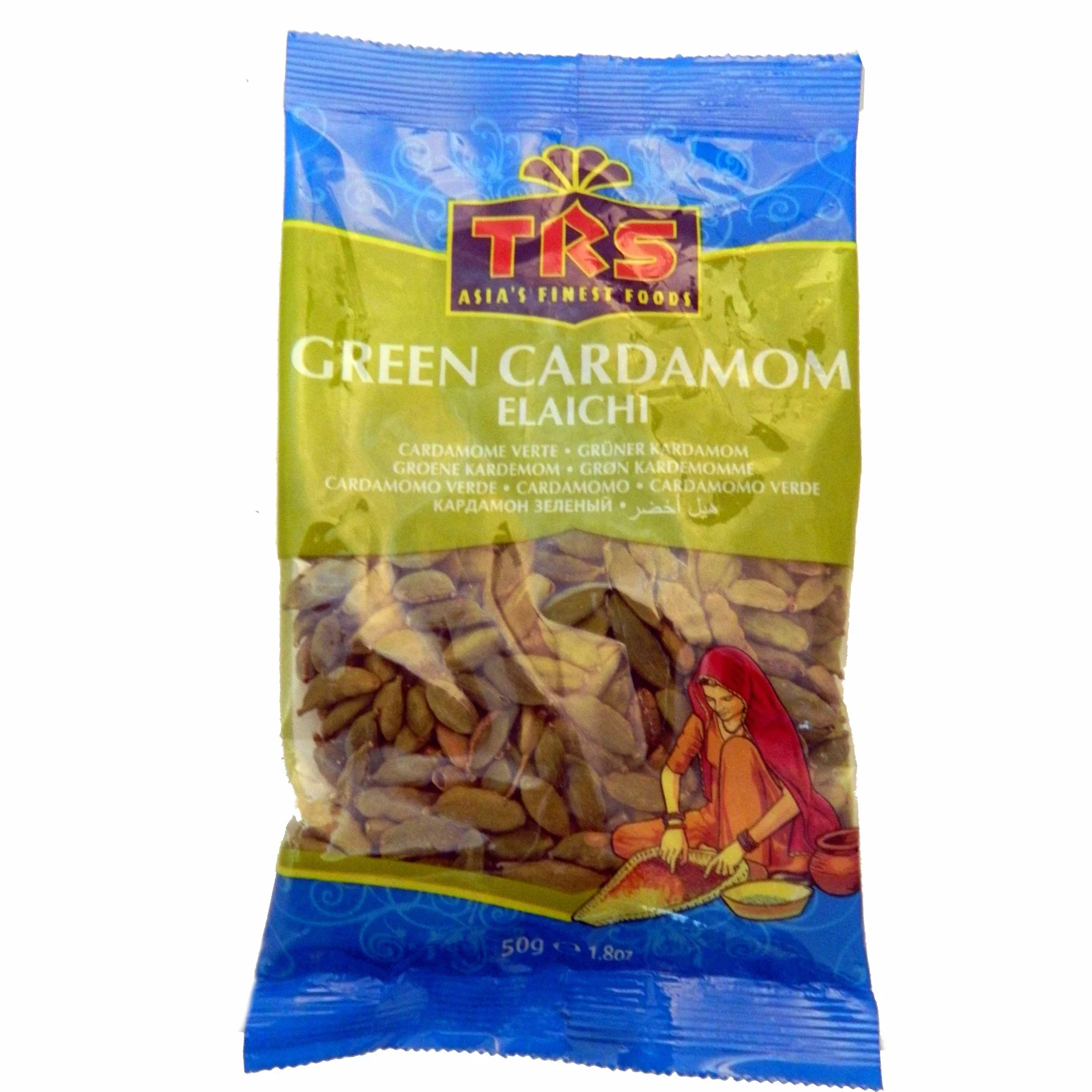 TRS Green Cardamom elaichi 200 g Cardamome verte Capsules épice ingrédient de cuisine indienne