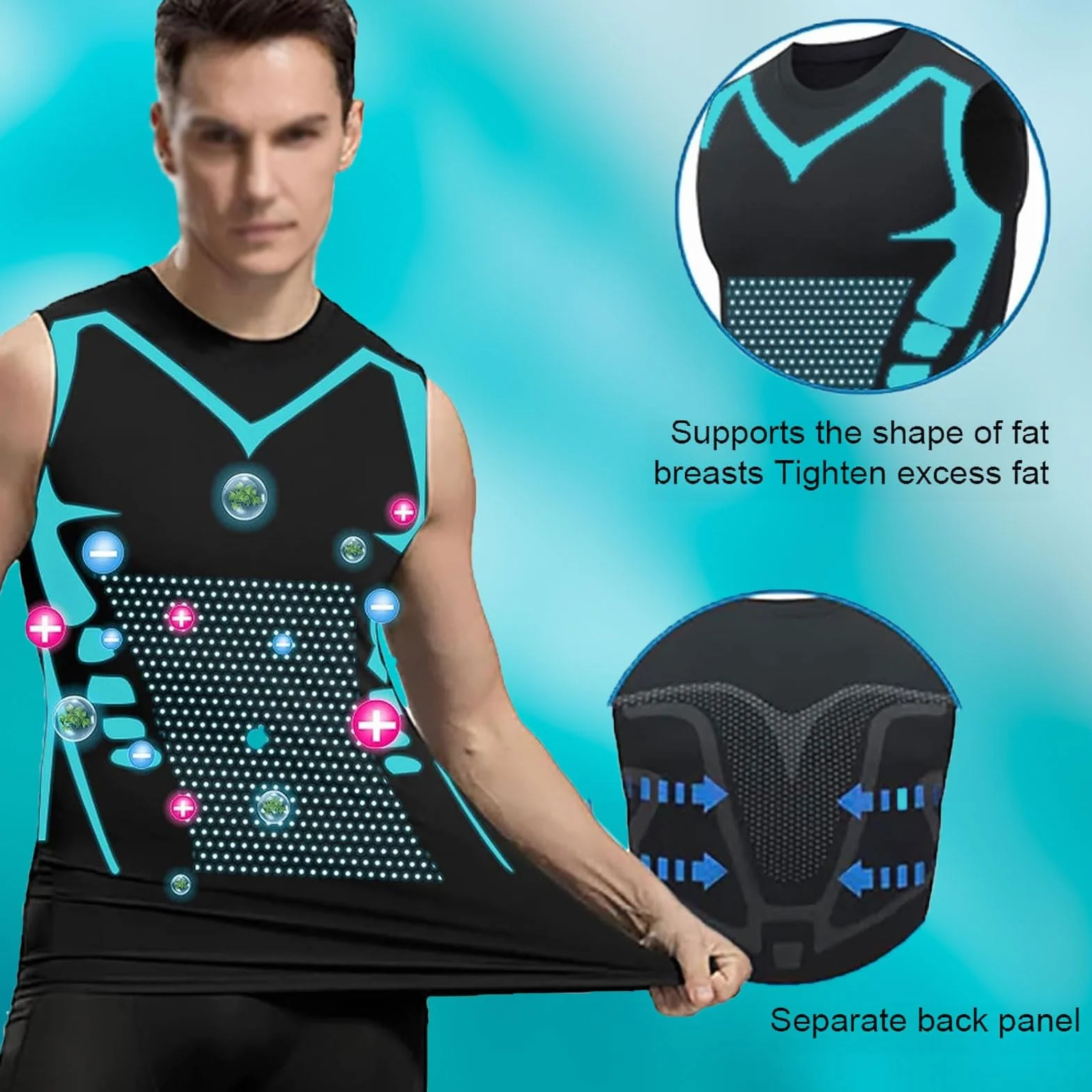 Gilet Modelant Ionique Nouvelle Édition Soie Glacée Ultra Respirante Hommes