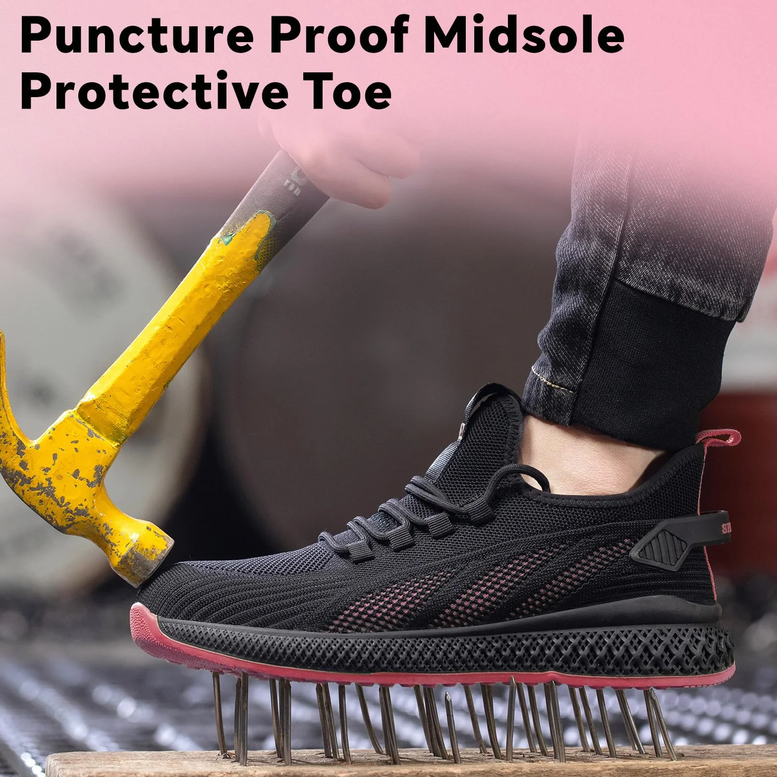 SPIEZ Chaussures de Sécurité Anti-écrasement Femmes Légères Anti-crevaison Respirantes Basket Securite Travail