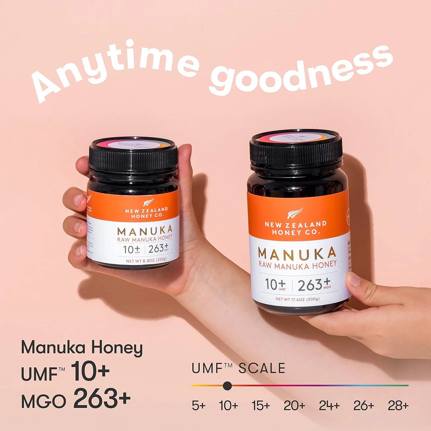 Miel de Manuka MGO 263+ / UMF 10+ de New Zealand Honey Co. | Actif et brut | Fabriqué en Nouvelle-Zélande | 250g