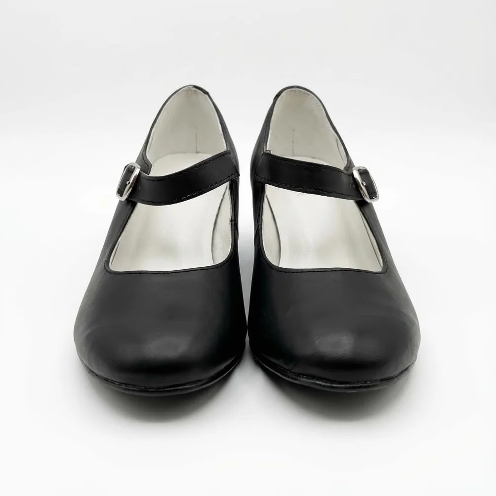 Escarpins Mary Jane en Cuir Faits à la Main Talon Haut ou Bas Chaussures Femme 24-41