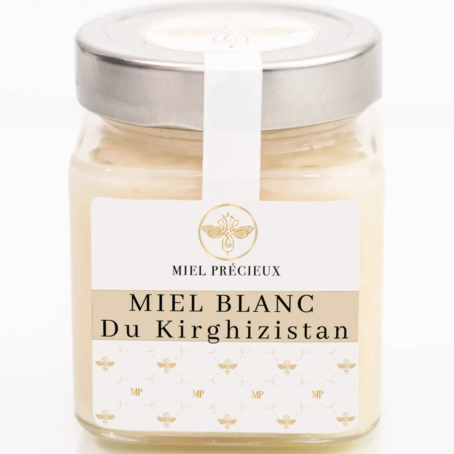 Miel Blanca de Kirguistán | Miel Cremosa Untable de Esparceta | No Pasteurizada 100% Pura | Color Marfil | Tarro Cristal 250g | Miel Précieux