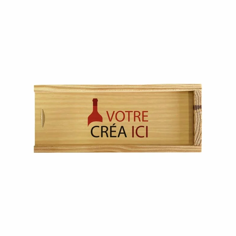 Coffret biere BRASSERIE GASCONHA + Caisse bois - Coffret degustation biere avec etiquette bouteille personnalisable pour prénom, logo, message… [ Coffret de biere a offrir ] (Blonde, 3x33 CL)