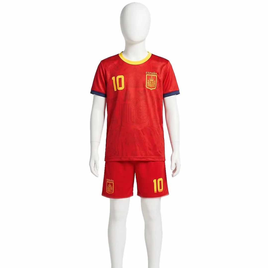 Ensemble de sport maillot et short de football pour entraînement 4-14 ans