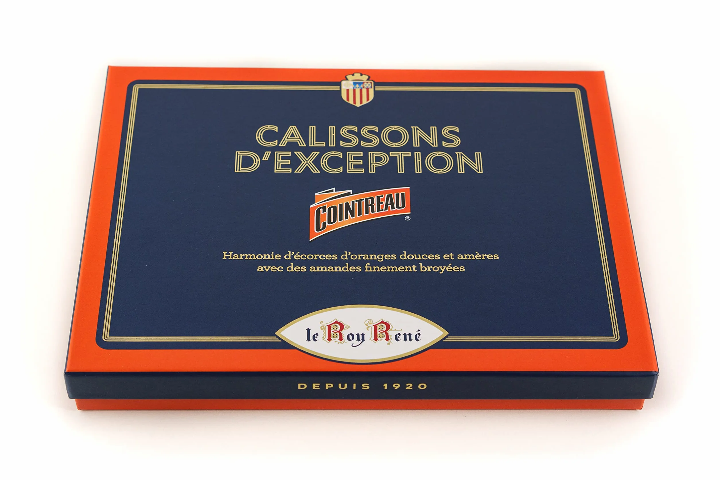 LE ROY RENÉ Epicerie Fine - Boite rectangle de 20 Calissons d'Aix, calissons d’exception au Cointreau 200g.