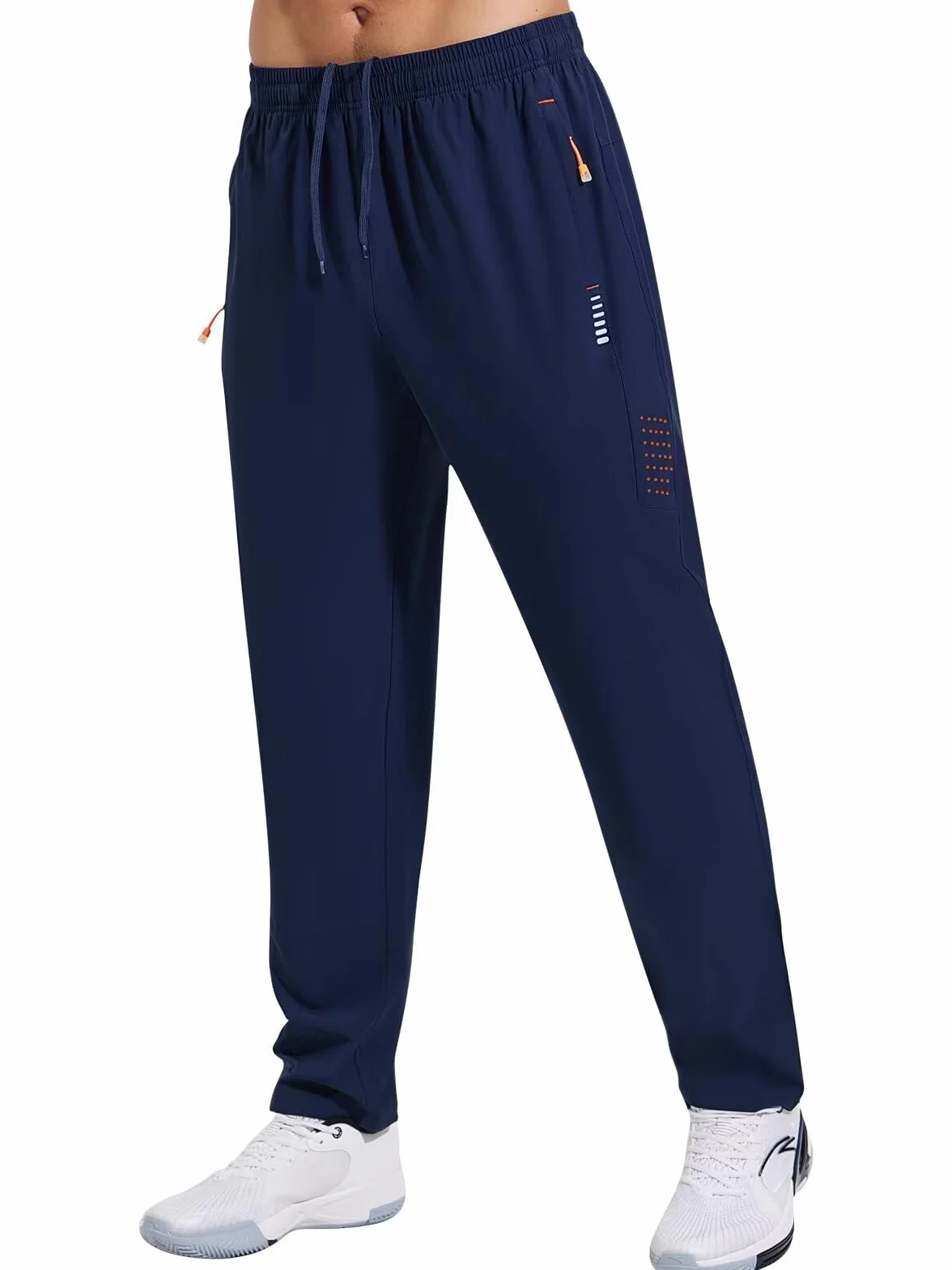 Gaiatiger Pantalon de Jogging Homme Séchage Rapide Sport Training avec Poches Zippées