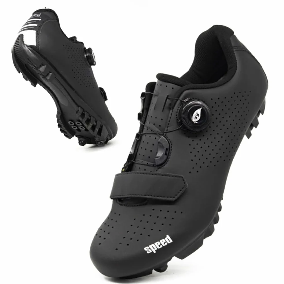 Hixingo Chaussures de Cyclisme Hommes Femmes Route Montagne Crampons Respirantes Semelle Dure Vélo