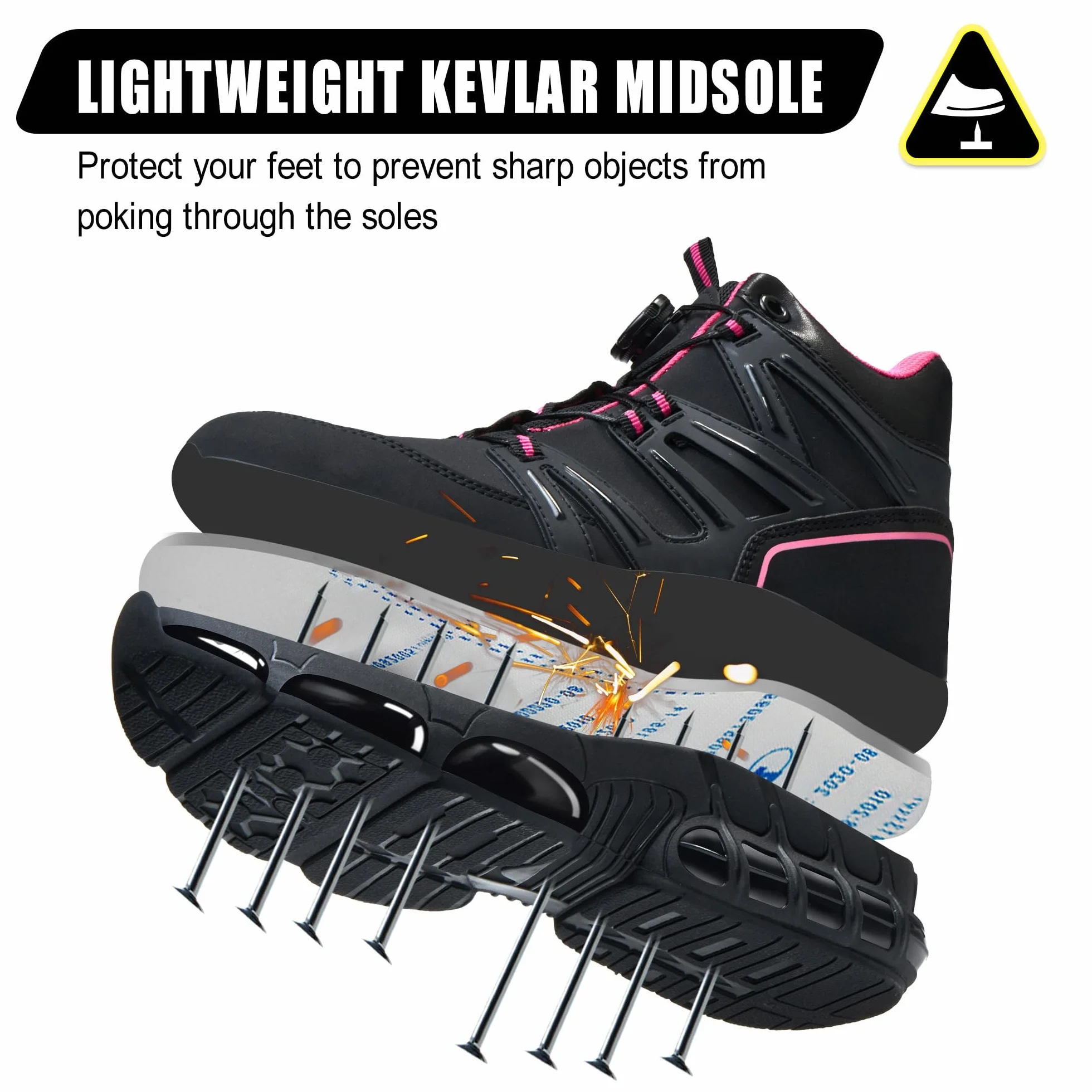 Chaussure de Sécurité Impermeable Montante Embout Acier Homme Femme 36-47 EU