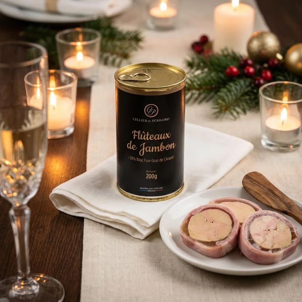Lot de 2 boites de Flûteaux de Jambon au Foie de Canard 2x200g
