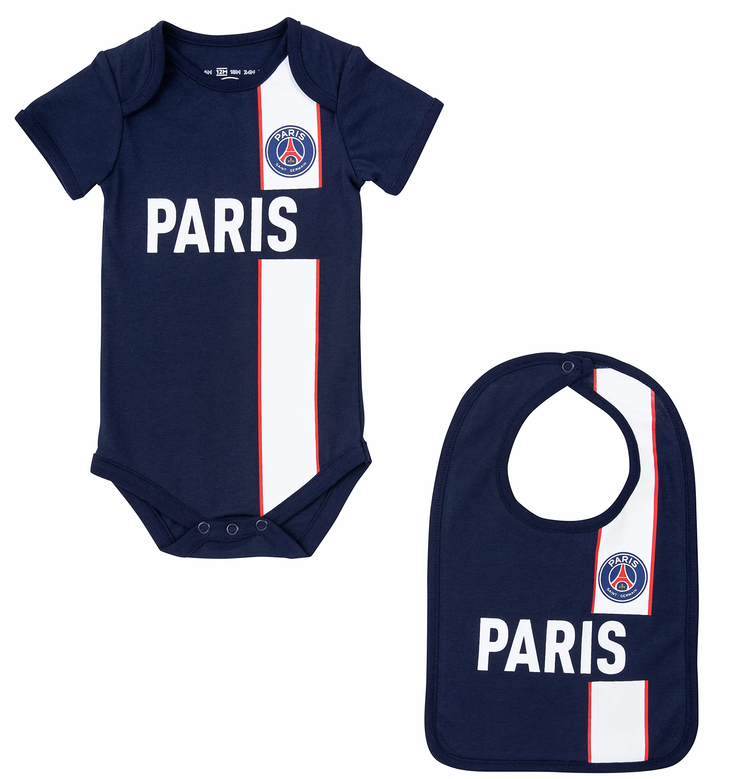 Paris Saint Germain Body Bavoir Bébé Garçon Collection Officielle