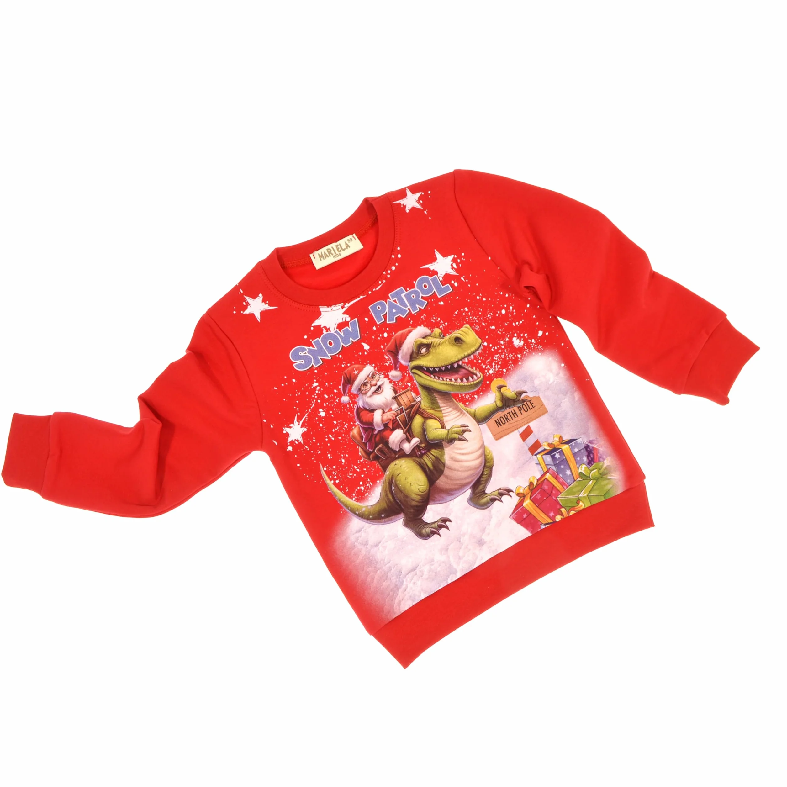 Pull de Noël Enfant Sweatshirt Garçon Fille Rudolph Coton
