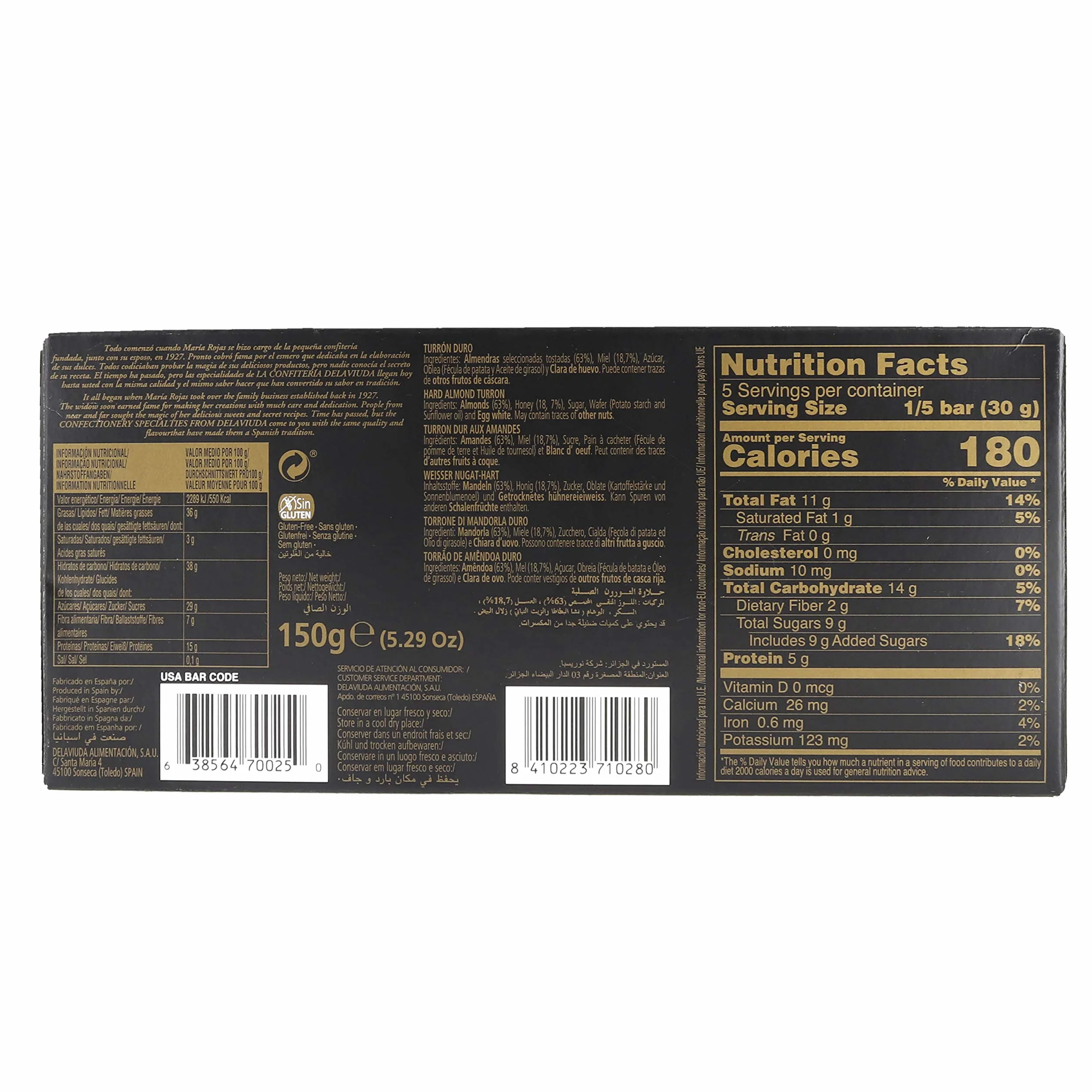 Delaviuda Turron Lot de 3 sachets de rangement