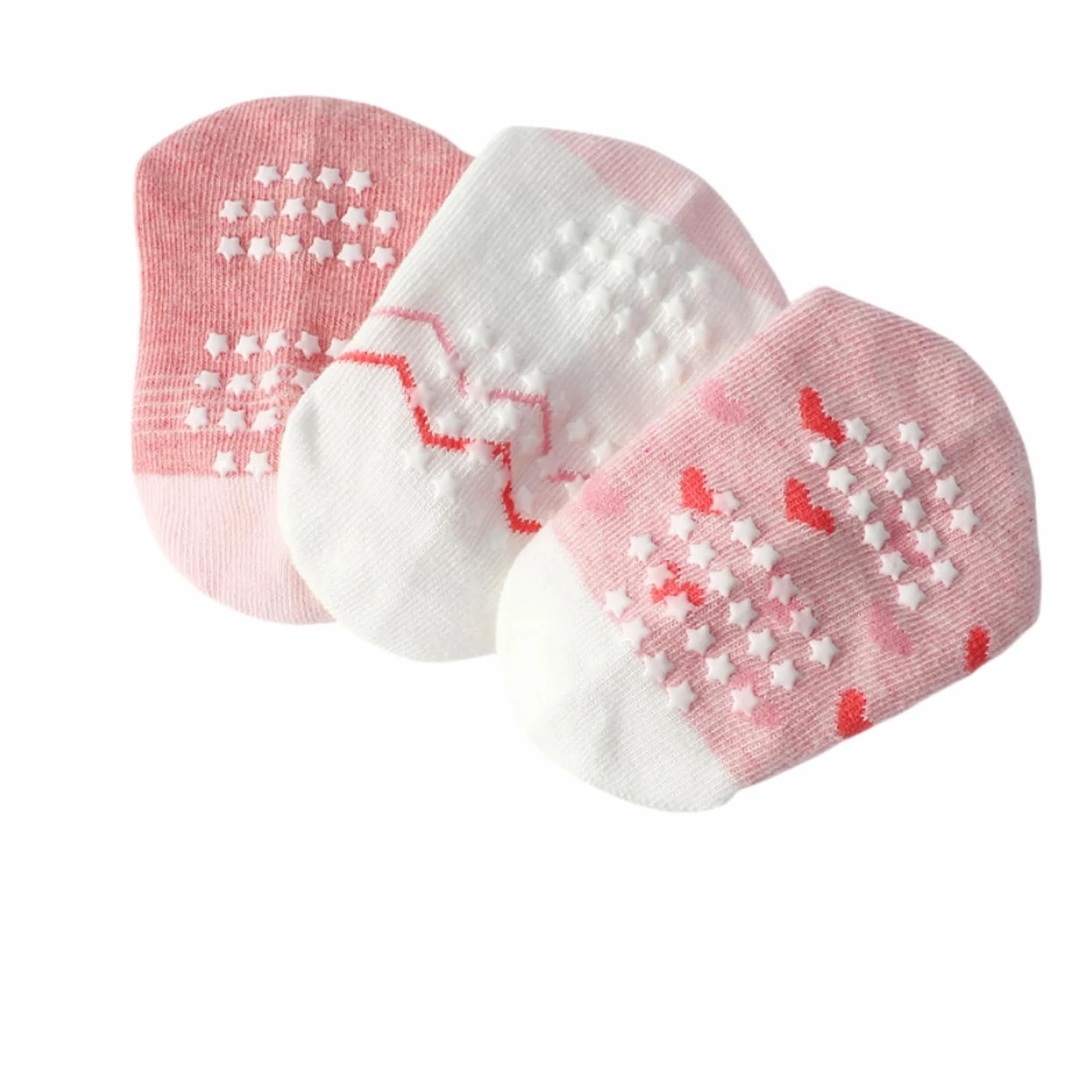 Chaussette Antidérapante pour Bébé Enfant Garçons Filles 1-5 Ans 12 Paires
