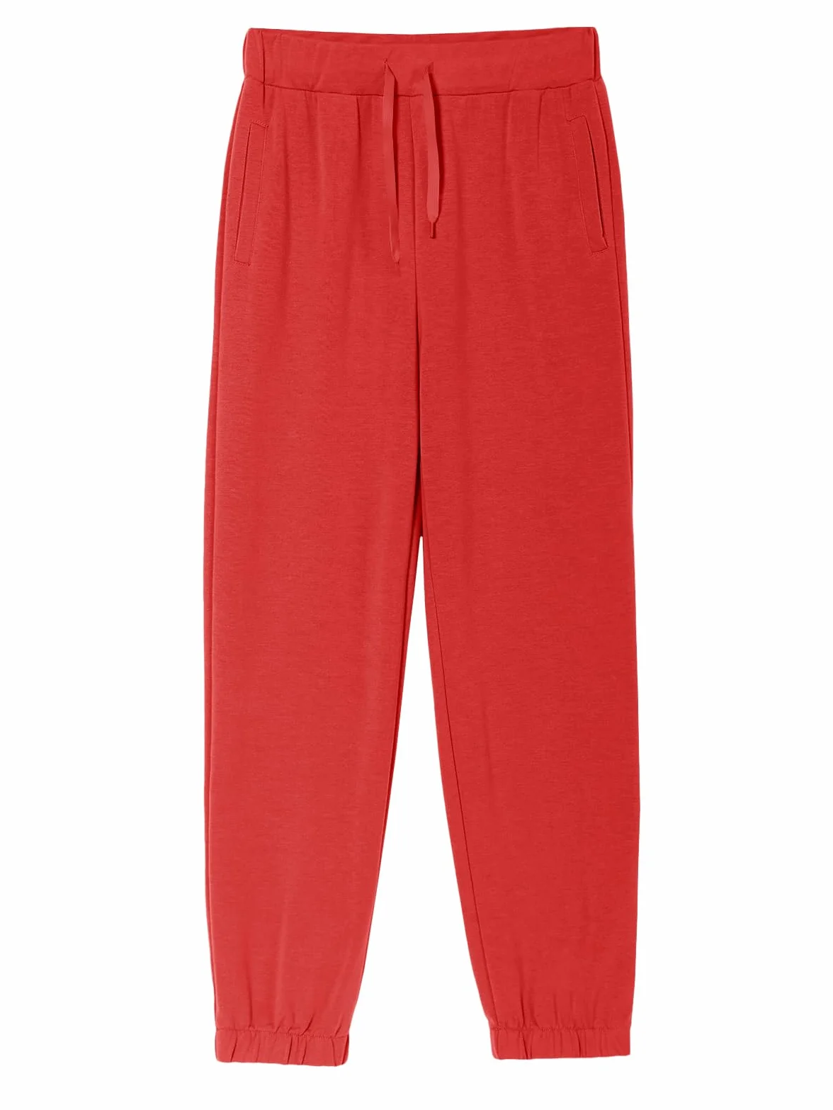 Pantalon de survêtement garçon coupe droite léger couleur unie sport décontracté taille élastique poches