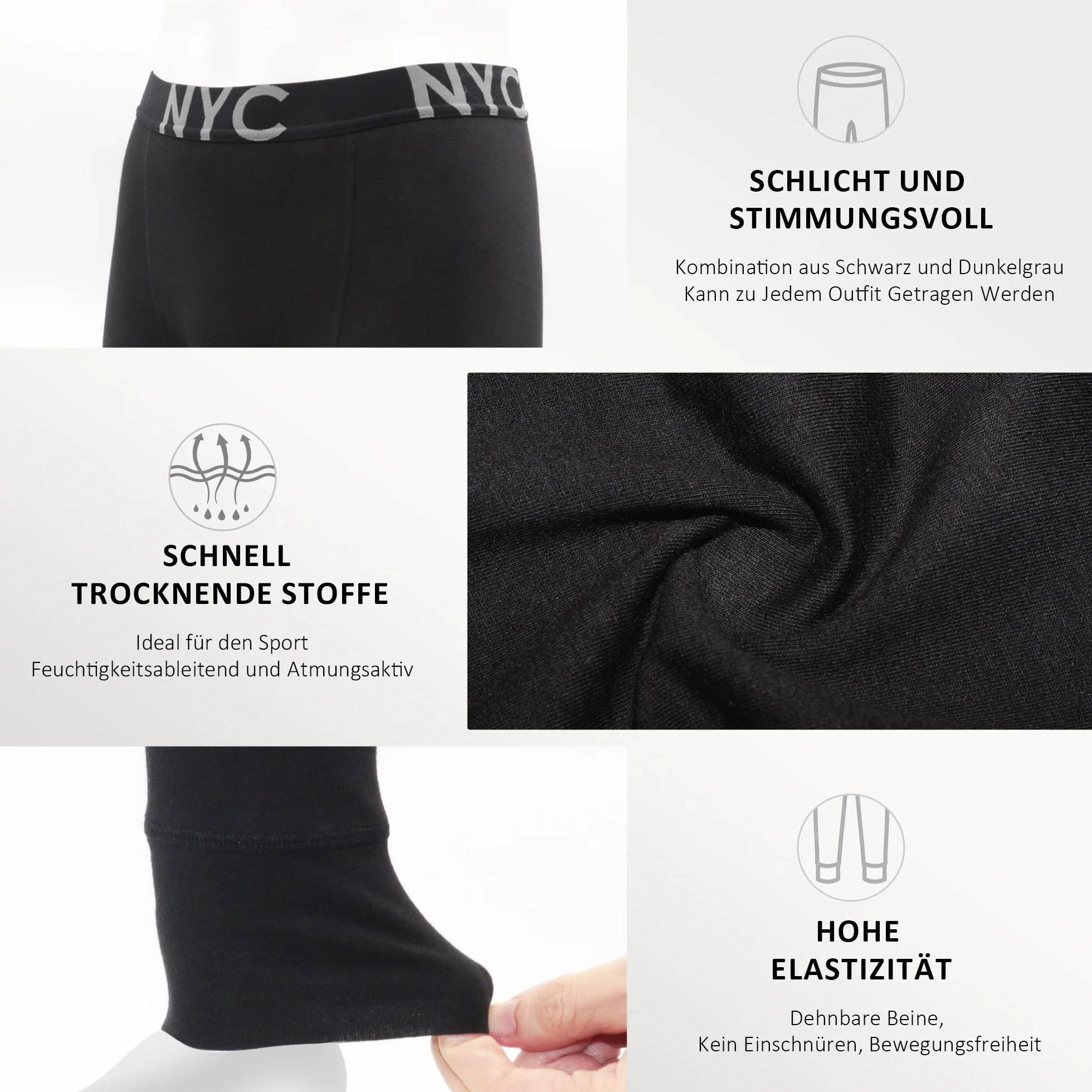 Leggings de Compression Enfants Garçons Pantalon de Basket-Ball Sport Running Tights Athletic Baselayer Quick Dry 1/2 Pack