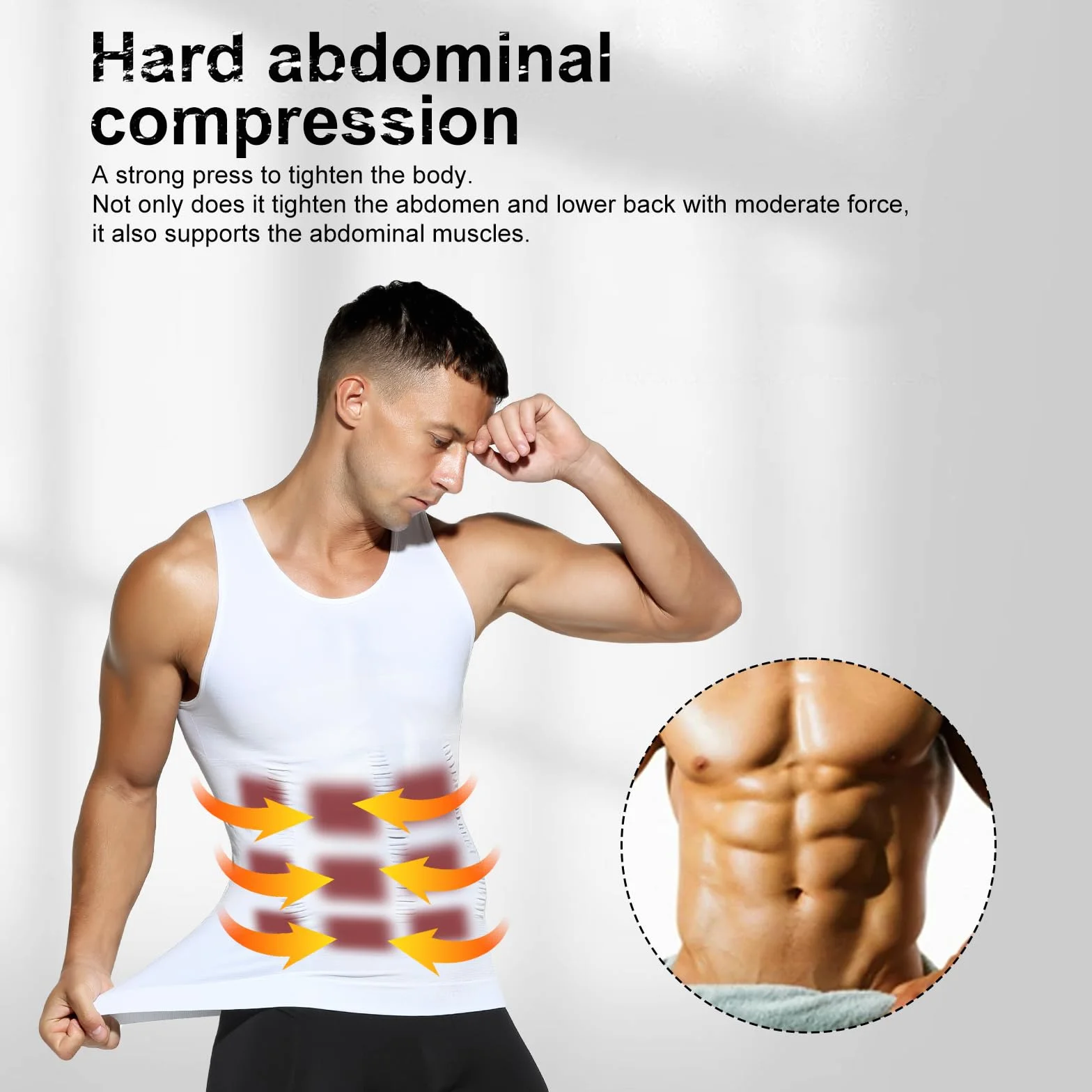 Casey Kevin T-Shirt de Compression Homme - Haut de Compression Respirant & Gainant - Débardeur pour Sport