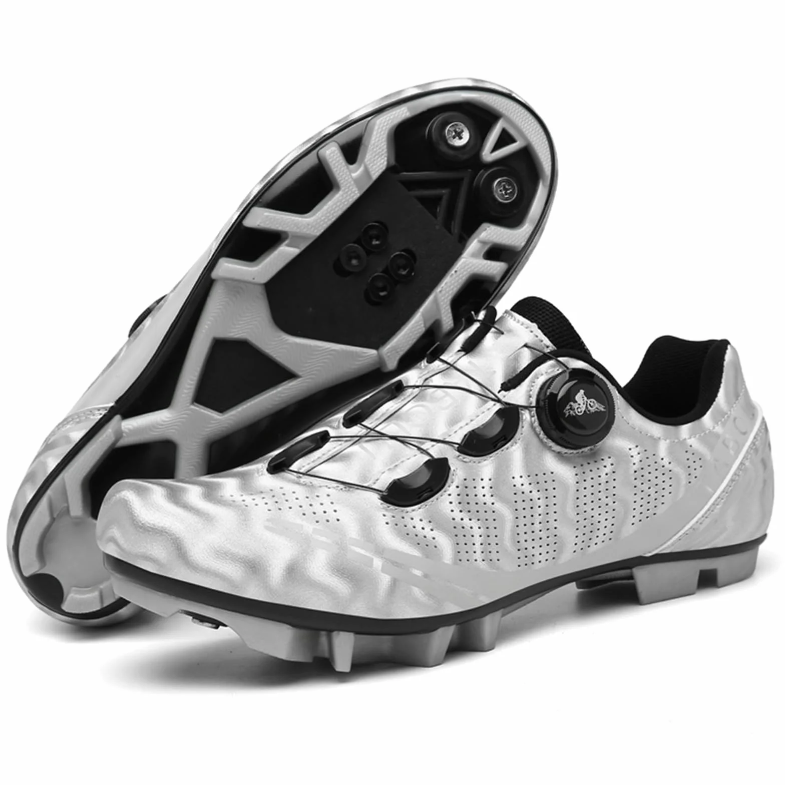 Chaussures de vélo de Montagne pour Femmes Compatible Look Delta/SPD Cleats VTT Plein air