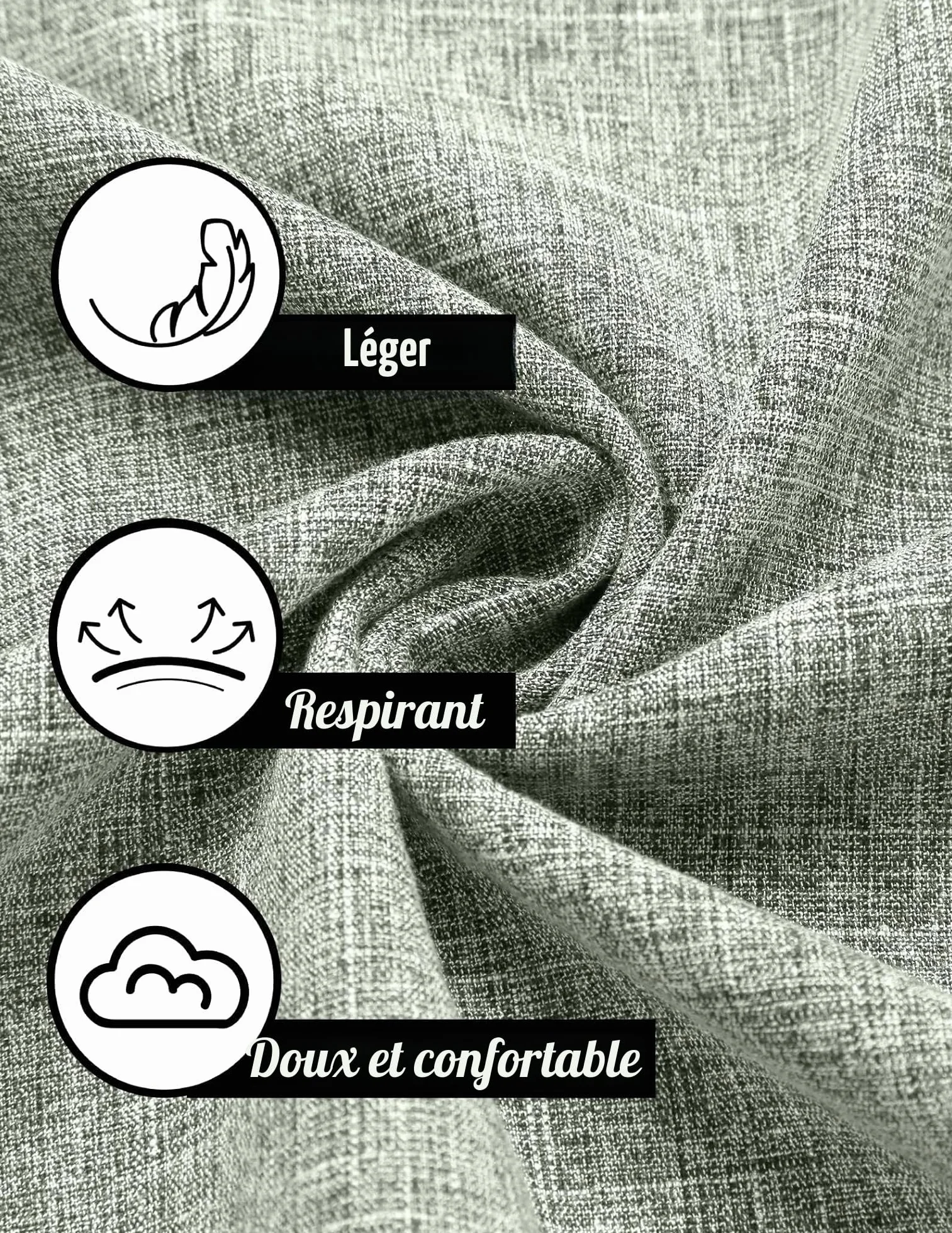 COOFANDY Chemise en Lin pour Hommes Manches Courtes Boutonnée Coupe régulière Chemise d'été de Plage