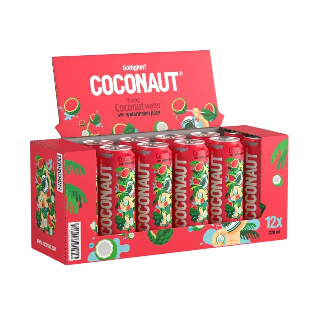 Eau de noix de coco avec jus de pastèque frais